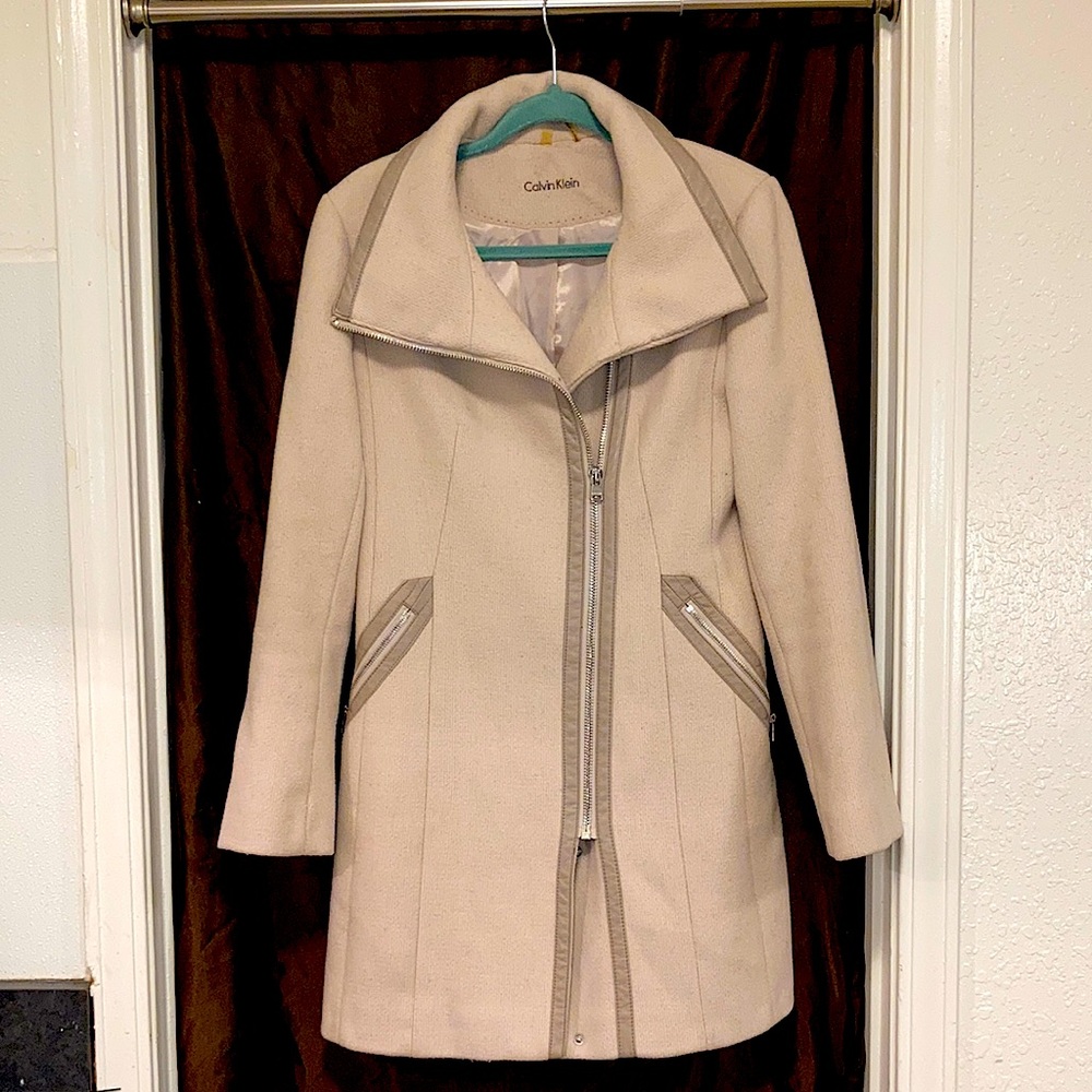 Calvin Klein Med length wool coat.